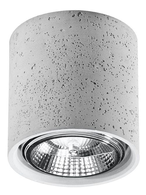 Ceiling Lamp CULLO Concrete Grey Round Shape Loft Design LED GU10