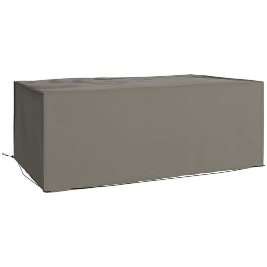 Outsunny 210x140x80cm UV Rain Protective Cover for Garden Rattan Furniture - Grey