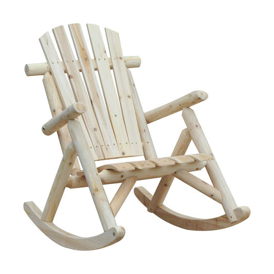 Premium Cedar Wood Rocking Armchair, 96Lx66Wx98H cm