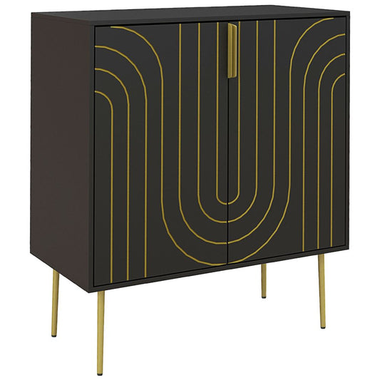 HOMCOM Freestanding Storage Cabinet with Adjustable Shelf for Living Room