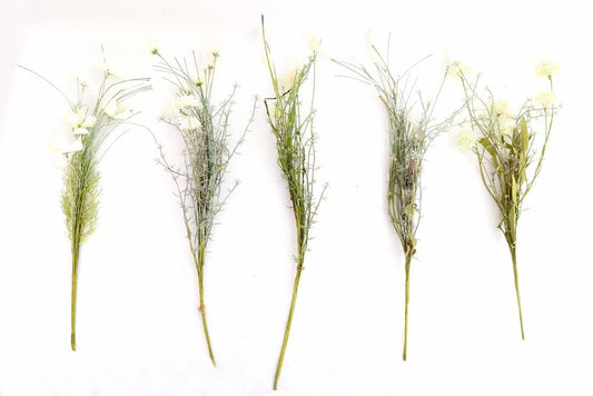 Premium Cream Faux Wildflower Stem | Lifelike Design | Perfect for Arrangements | D10 x H51 x W10cm