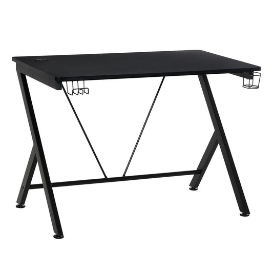 Gaming Desk Computer Table Metal Frame Black