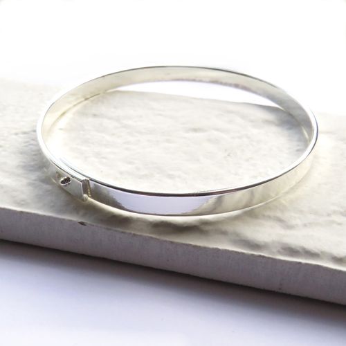 Silver Thin Bangle - 5990