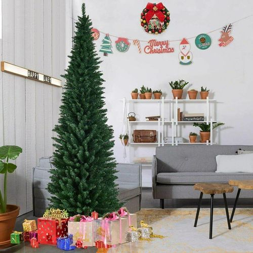 7FT SLIM PENCIL GREEN ARTIFICIAL TREE