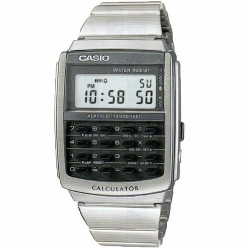 Casio Mens Classic Quartz Calculator Silver Bracelet Watch - CA-506-1DF