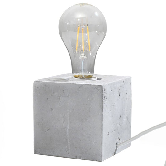 Industrial Concrete Desk Lamp - High-Quality E27 Light