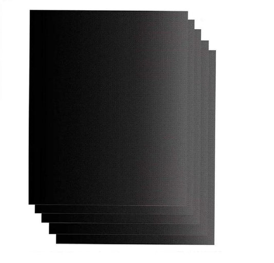 Vinsani Non-Stick BBQ Grill Mat (40 x 33 cm) – Universal Barbeque Baking Oven Liners Reusable and Dishwasher Safe Indoor Outdoor BBQ Cooking Mats for Charcoal Electric Gas Grill Kitchen Ovens – Black
