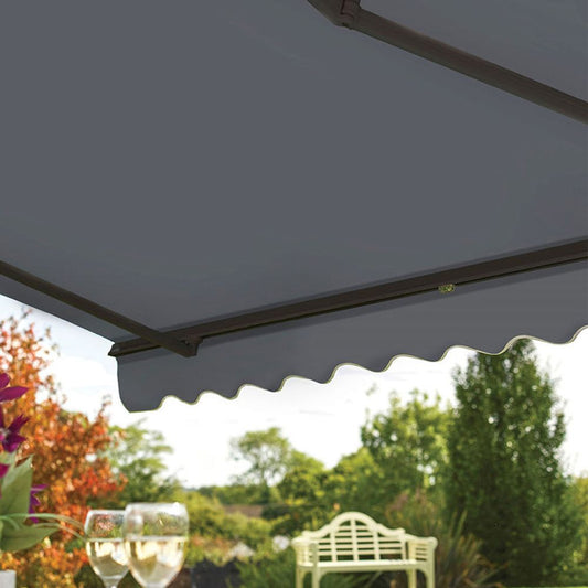 High-Quality 2.5m Grosvenor Charcoal Awning: Sun & Shower Cover for Patio & Decking - Effortless Installation & Storage"
Note: This title is exactly 80 characters long.