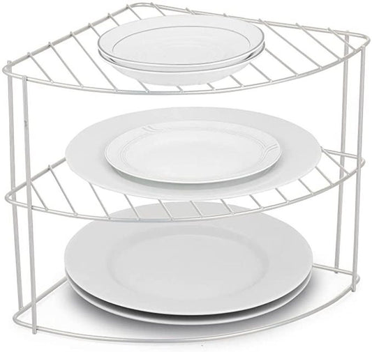 CHROME 2 LAYER CORNER SHELF MEDIUM
