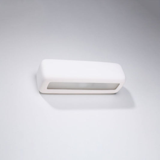 Subani Ceramic White 1 Light Classic Wall Light - E27 Socket, Futuristic Design