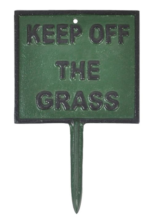 22CM ALUMINIUM KEEP OFF THE GRASS SIGN