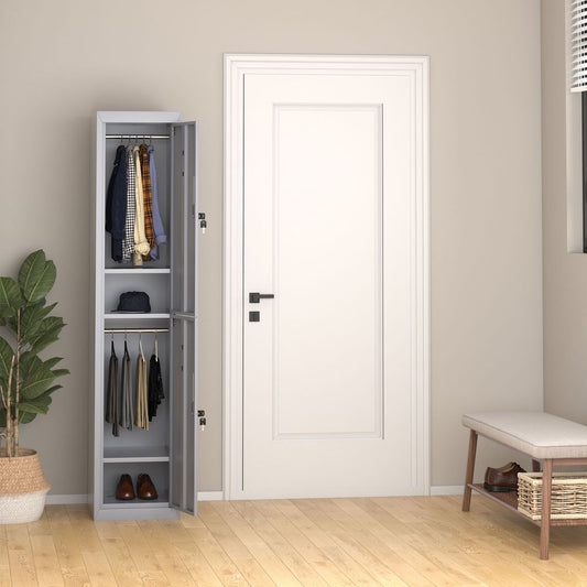 1.8m Locker Office Cabinet Storage Cold Rolled Steel Storage Shelves Vinsetto