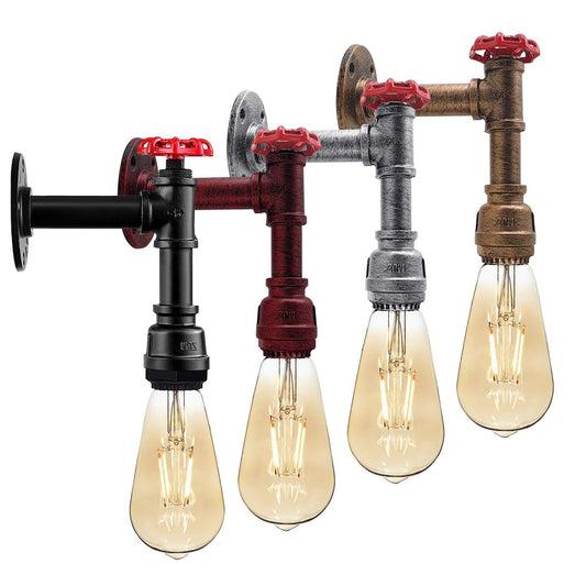 Vintage Industrial Retro arm Water Pipe Valve Lamp E27 For Kitchen Restaurant