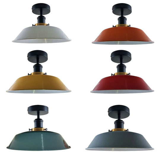 Modern Industrial Ceiling Light Fitting Flush Mount Light Metal Indoor Light
