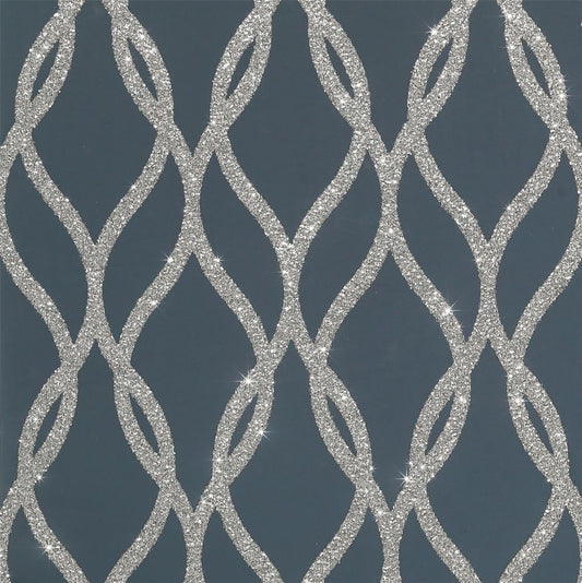 Sequin Trellis Navy/Silver sw9