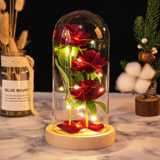 Valentine's Day Three Roses Creative Gift Decoration | Luxury Home Accessories | Heulog Glow