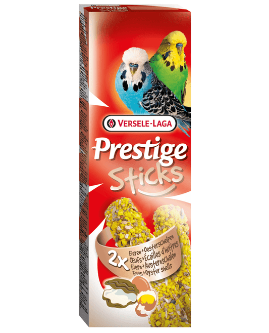 Versele Laga Prestige Sticks Budgie Egg & Oyster Shell 10 x 60g | Luxury Home Accessories | Heulog Glow
