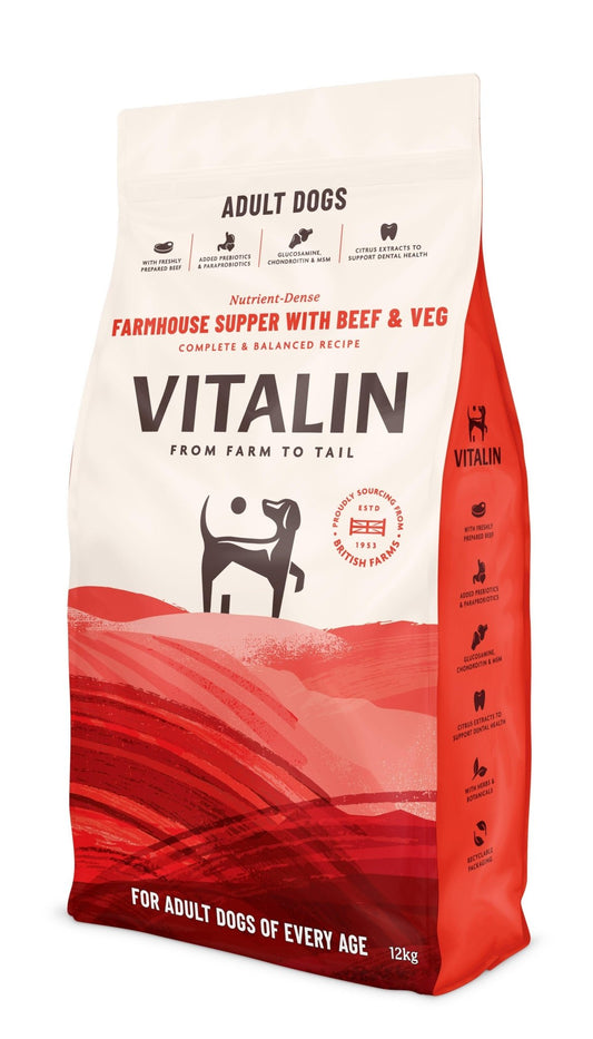 Vitalin Adult Farmhouse Beef 12kg | Luxury Home Accessories | Heulog Glow
