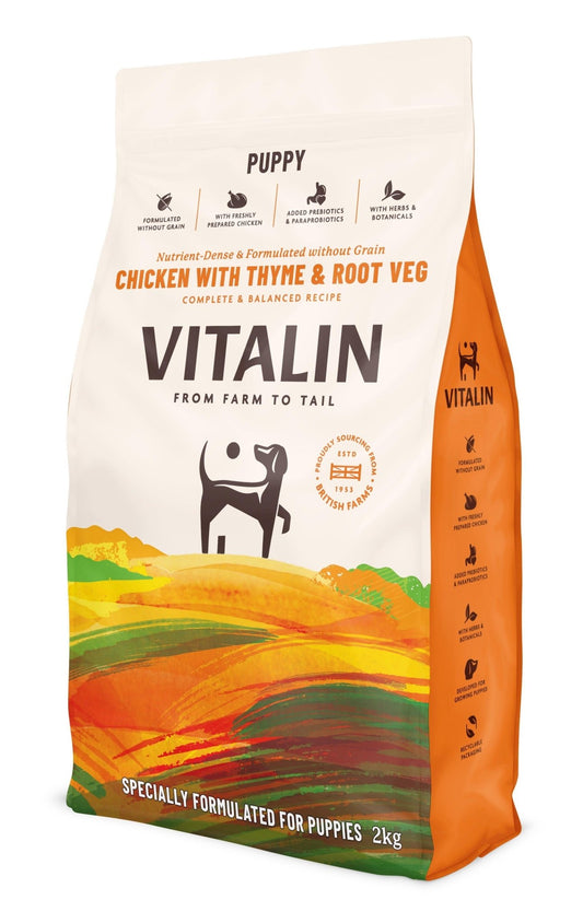 Vitalin Puppy Chicken Thyme Veg 8kg | Luxury Home Accessories | Heulog Glow