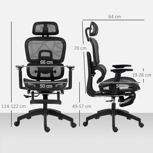 HOMCOM Ergonomic Office Chair Swivel Computer Chair with 3D Armrest