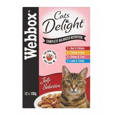 Webbox Cat Delight Jelly Pouch 48x100g | Luxury Home Accessories | Heulog Glow