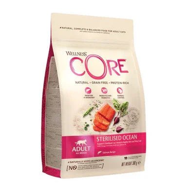 Wellness CORE Cat Dry Sterilised Ocean - Salmon Recipe 300g | Luxury Home Accessories | Heulog Glow