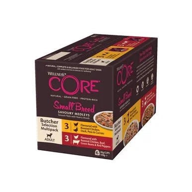 Wellness CORE Dog Wet Small Breed Adult Savoury Medleys Butcher Multipack 6 x 85g | Luxury Home Accessories | Heulog Glow