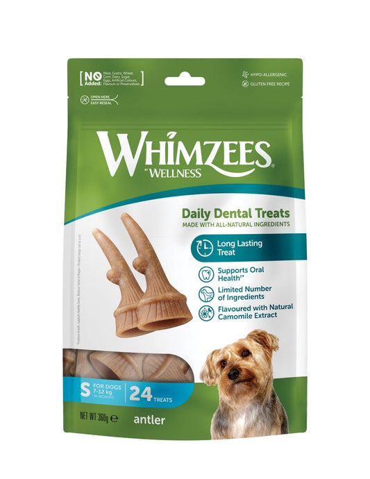 Whimzees Antler Small 24pk | Luxury Home Accessories | Heulog Glow