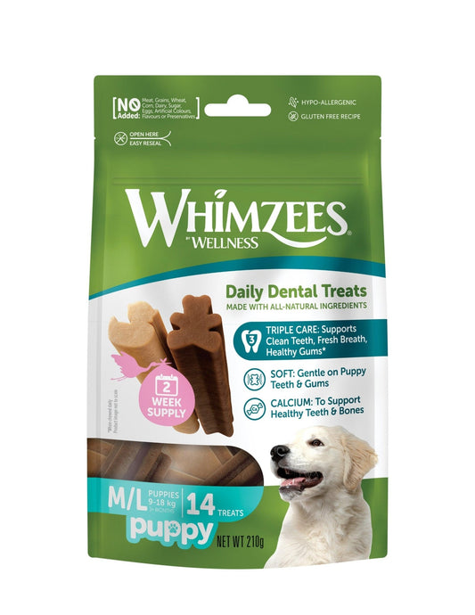Whimzees Puppy M/L 14 Sticks | Luxury Home Accessories | Heulog Glow