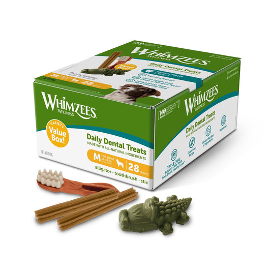Whimzees Variety Box Medium x 28 | Luxury Home Accessories | Heulog Glow