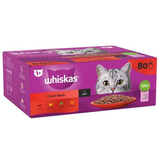 Whiskas Adult 1+ Meaty Meals in Gravy 80 x 85g | Luxury Home Accessories | Heulog Glow