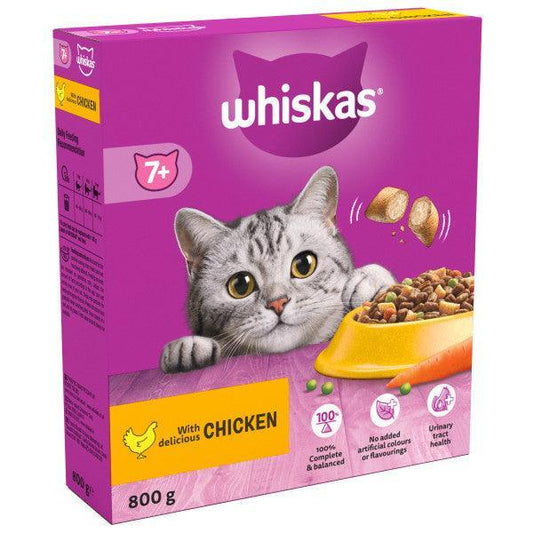Whiskas Dry 7+ Chicken 800g | Luxury Home Accessories | Heulog Glow