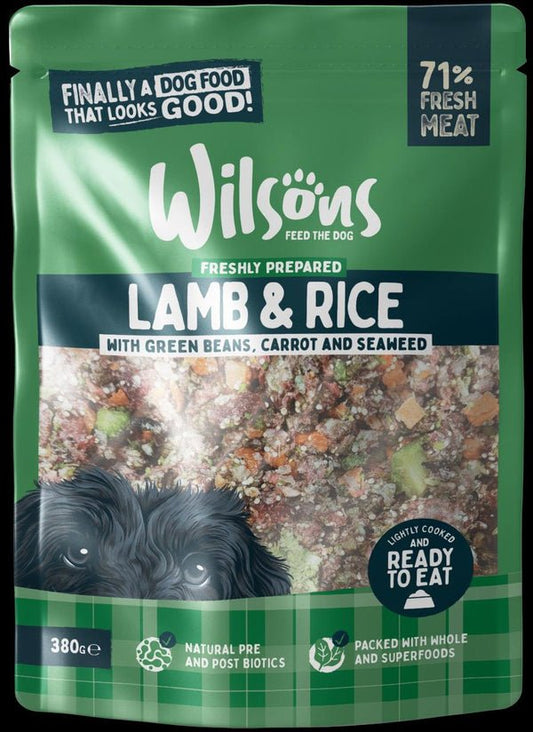 Wilsons Lamb and Rice Fresh Wet Pouch 380g | Luxury Home Accessories | Heulog Glow