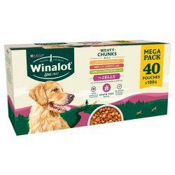 Winalot Meaty Chunks Pouches Mega Pack Mixed Chunks in Jelly 40pk, 100g | Luxury Home Accessories | Heulog Glow