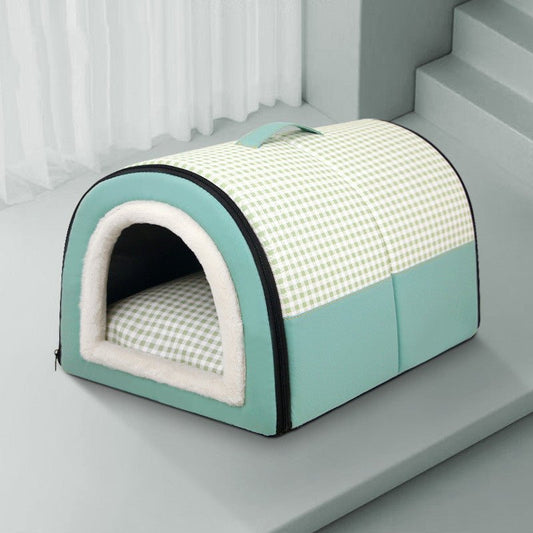 Winter Thicken Thermal Four Seasons Universal Semi-enclosed Pet Bed | Luxury Home Accessories | Heulog Glow