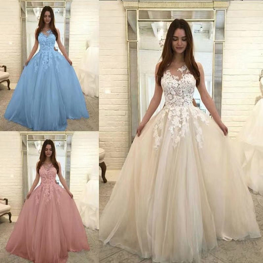 Women Wedding Dress Sleevless Flowers Lace Dress | Luxury Home Accessories | Heulog Glow