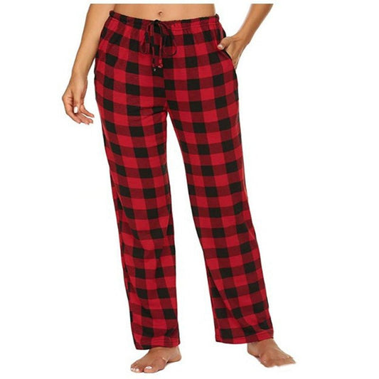 Women's Stretch Plaid Casual Pants With Pockets | Luxury Home Accessories | Heulog Glow