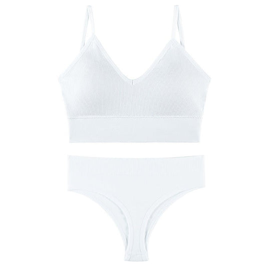 Women's Underwear Small Chest Push-up Thin Wireless Large Size Sports Sling Vest French Triangle Cup Bra Set | Luxury Home Accessories | Heulog Glow