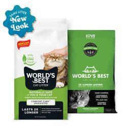 Worlds Best Cat Litter Comfort Care Unscented (12.7kg), 28LB | Luxury Home Accessories | Heulog Glow
