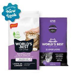 Worlds Best Cat Litter Lavender Scented (12.7kg), 28lb | Luxury Home Accessories | Heulog Glow