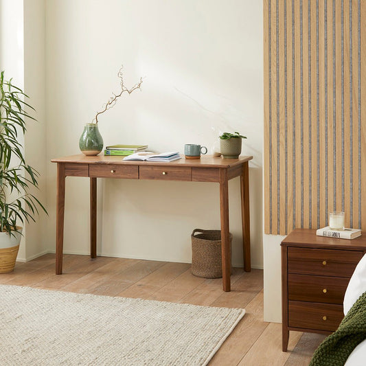 Wright Walnut Desk and Dressing Table | Luxury Home Accessories | Heulog Glow