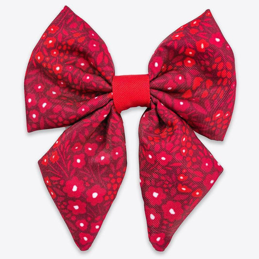 Wyld Cub - Dog Sailor Bow Tie: Notting Hill Mulberry | Luxury Home Accessories | Heulog Glow