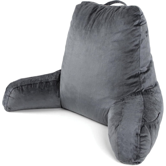Grey Reading Pillow Memory Foam Cushion with Backrest Arm Support Dreamcatcher