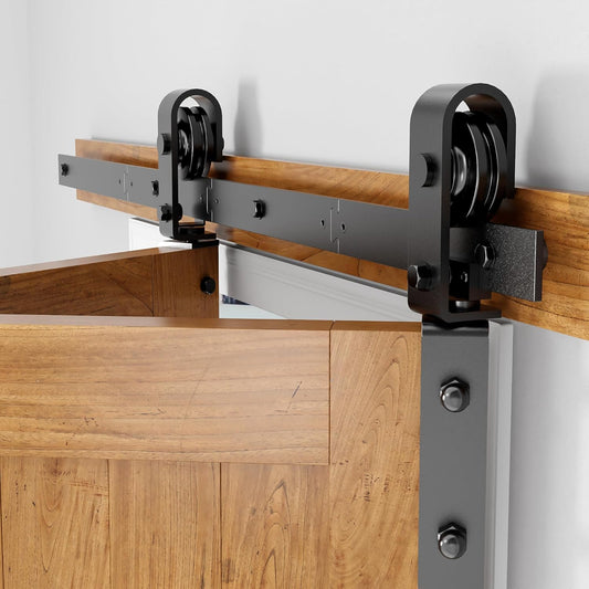 Bifold Sliding Barn Door Hardware Kit 3.3FT Double Closet Track SANKEYTEW