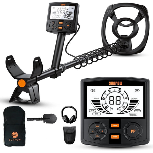Professional Metal Detector Waterproof 30cm Coil Dual LCD SUNPOW