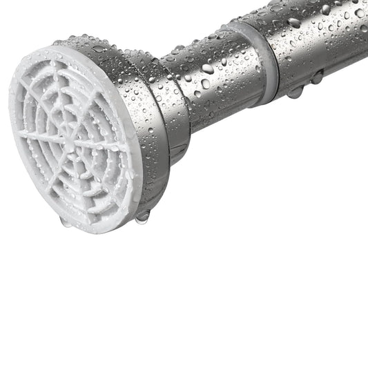 Stainless Steel Shower Curtain Rod 160–270cm Extendable No Drill Tension Pole
