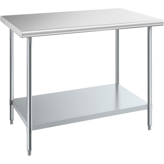 Stainless Steel Kitchen Work Table with Undershelf 90x60x85cm 250KG Nisorpa