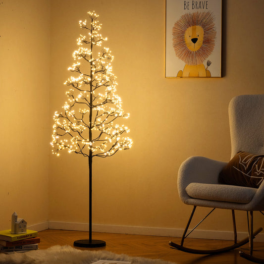 1.5 M Lighted Alpine Tree with 1000 Warm White Light LED Lights-M