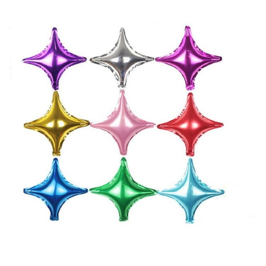 10-inch Small Size Four-angle Star Aluminum Film Balloon | Luxury Home Accessories | Heulog Glow