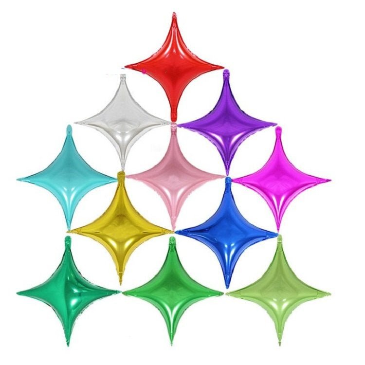10-inch Small Size Four-angle Star Aluminum Film Balloon | Luxury Home Accessories | Heulog Glow